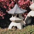 thumbnail image 1 of Design Toscano Lanterne Pagode Décor Asiatique Statue Extérieure, Moyen 10 Pouces, Polyresine, Pierre Bicolore, 1 of 4