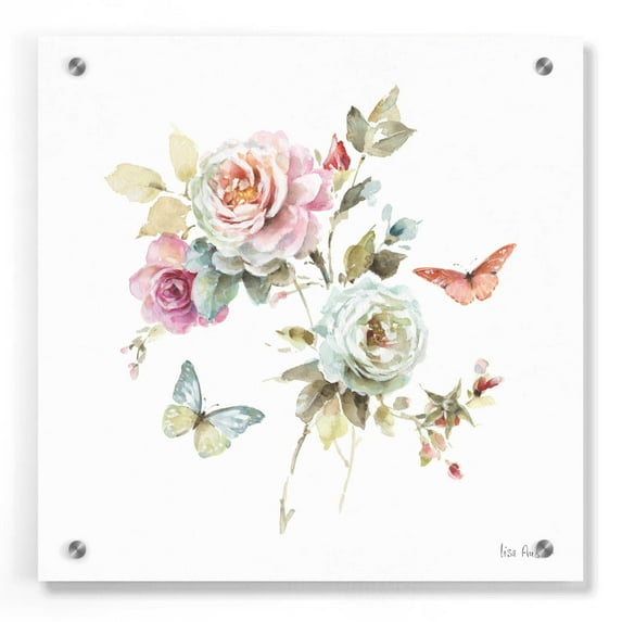 Epic Art 'Beautiful Romance VII' by Lisa Audit, Acrylic Glass Wall Art, 36"x36"