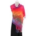 thumbnail image 4 of shiyou-Colorful Pashmina Shawls and Wraps - Soft Rave Scarf Jacquard Silk Satin Rainbow Scarf with Tassels, 4 of 4