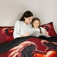 thumbnail image 5 of Castle Fairy Female Men Love Heart Print Bedding Comforter Set 2pcs,Happy Valentine's Day Twin Comforter Sets Microfiber,Romantic Angel Wings Breathable Bedding Set,Microfiber Bedroom Decor, 5 of 8