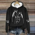 thumbnail image 2 of Hilzaten Womens Long Sleeve Tops Hooded Casual Pullover Loosse Print Sweatshirt for Women, 2 of 5