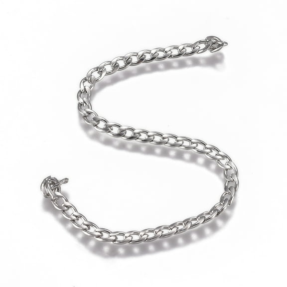 10 m Tarnish Resistant 304 Stainless Steel Chain Curb Chain Twisted Chain Unwelded Stainless Steel color 3.5x2x0.8mm