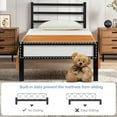 thumbnail image 4 of 4 Ever Winner Twin Metal Bed Frame with Headboard, 14" Under Bed Storage, No Box Spring Needed, Black, 4 of 7