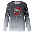 thumbnail image 4 of Babysbule Womens Christmas Tops Ladies Christmas Print Loose Long Sleeve Round Neck Pullover Top T-Shirt Top, 4 of 4