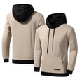 thumbnail image 3 of Vedolay Hoodies Men Long Sleeve Tunic Tops Oversized Shirts Khaki,2XL, 3 of 3