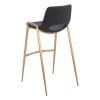 thumbnail image 5 of Desi Barstool Black & Gold Barstool, Modern Style, Plush and durable faux leather fabric, Plywood, Indoor Bar, 5 of 5
