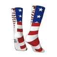 thumbnail image 5 of Women Colorful Crew Socks Baseball Lace Flag Novelty Fun Socks For Mens, 5 of 7