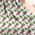 thumbnail image 3 of White Christmas Red Truck and Tree Pattern Blanket,Comfortable Soft Flannel Throw Blanket,All Season,Warm Lightweight Blankets for Sofa Bed Couch Living Room Chair,50"x60", 3 of 4