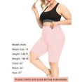 thumbnail image 5 of As Rose Rich Women Biker Short High Waist Workout Shorts 3 Pockets, 2X, 5 of 9