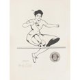 thumbnail image 2 of Louise Clarke 19x24 Gold Ornate Framed and Double Matted Museum Art Print Titled - Female Track Athlete, University of Pennsylvania (1905), 2 of 4