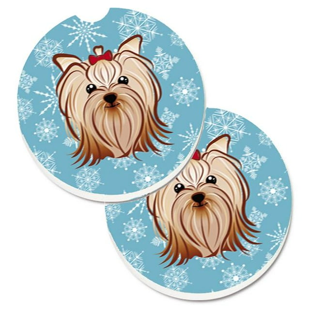 Ensemble de 2 sous-Verres pour Voiture Yorkie Yorkkishire Terrier