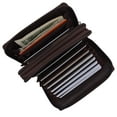 thumbnail image 7 of MARSHAL Small Genuine Leather Wallet for Women, RFID Blocking Credit Card Holder Wallet Brown, 7 of 7
