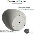 thumbnail image 6 of Oval Concrete Planter Outdoor, Large Cement Plant Pots Indoor for Trees Flowers (Gray, 18.5 inch), 6 of 6