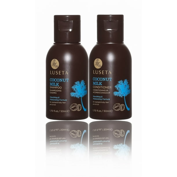 Luseta Coconut Milk Shampoo & Conditioner Set for Coarse Hair, 1.69 Oz