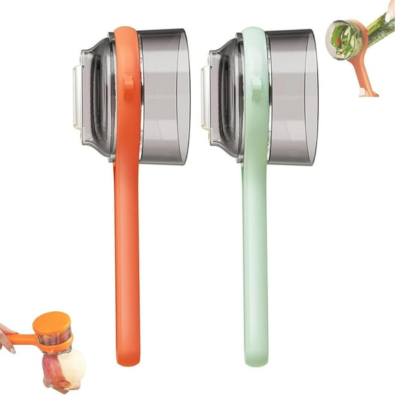 Fruit and Vegetable Peeler with Storage Box, Vegetable Peeler with Catcher, Double-Sided Stainless Steel Multi-Function Peeler, for Cooking Camping Kitchen Gadgets