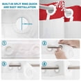 thumbnail image 3 of No Hook Shower Curtain with Built-in Rings - Let It Snowflakes Washable Waterproof Fabric Bathroom Curtains for Hotel,Rentals, 72 X 84 Inch Extra Long , Red White Christmas, 3 of 9