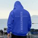 thumbnail image 1 of MHFRRA Sudadera con Capucha para Hombre, con Estampado Gráfico de Verso Retro, Media Cremallera, para Uso Informal Azul, 1 of 6