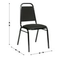 thumbnail image 4 of Flash Furniture Trapezoidal Back Stacking Banquet Chair in Black Fabric - Black Frame, 4 of 9