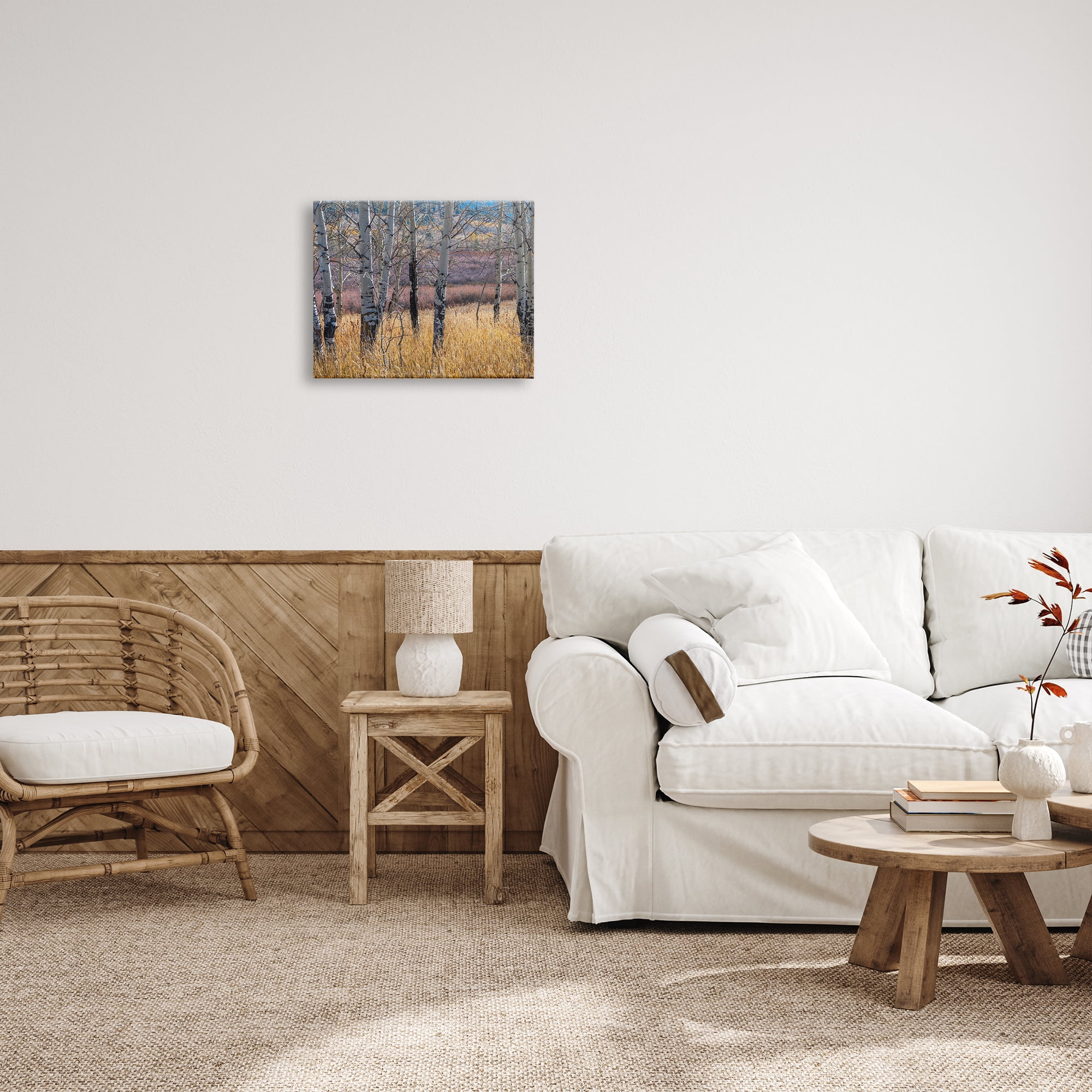 Stupell Industries Birch Trees Photography Nature Photography Gallery Wrapped Canvas Print Wall Art, 20 x 16