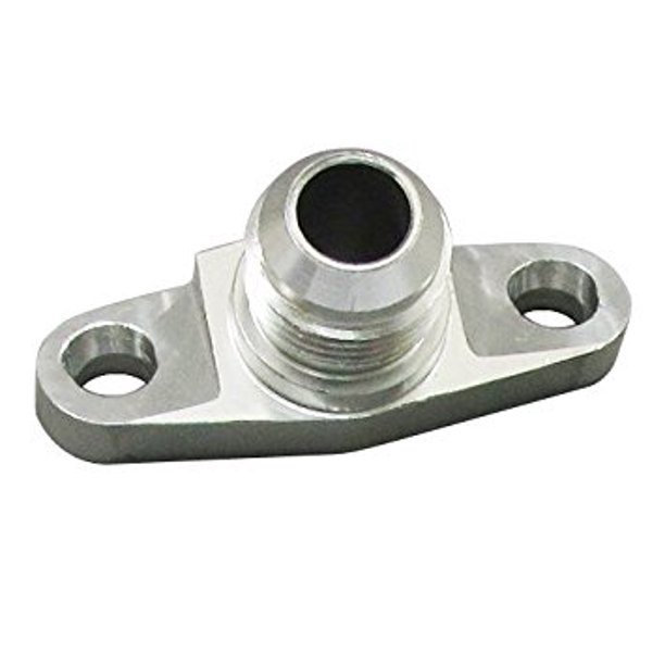 Turbo Oil Drain Flange Angled , Billet Aluminum CNC Made, AN10