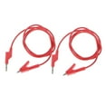 thumbnail image 1 of Paquete de 2 Cables de Silicona de 1 M de Doble Extremo a Pinza de - rojo Yotijar Cable de banana a pinza de cocodrilo, 1 of 10