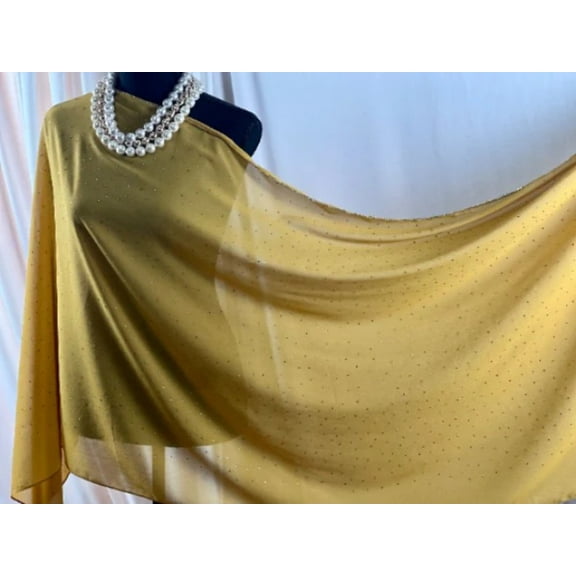 Elegant Golden Evening Wrap Dazzling Accents Sophisticated Touch for Every Occasion|SOL24A330