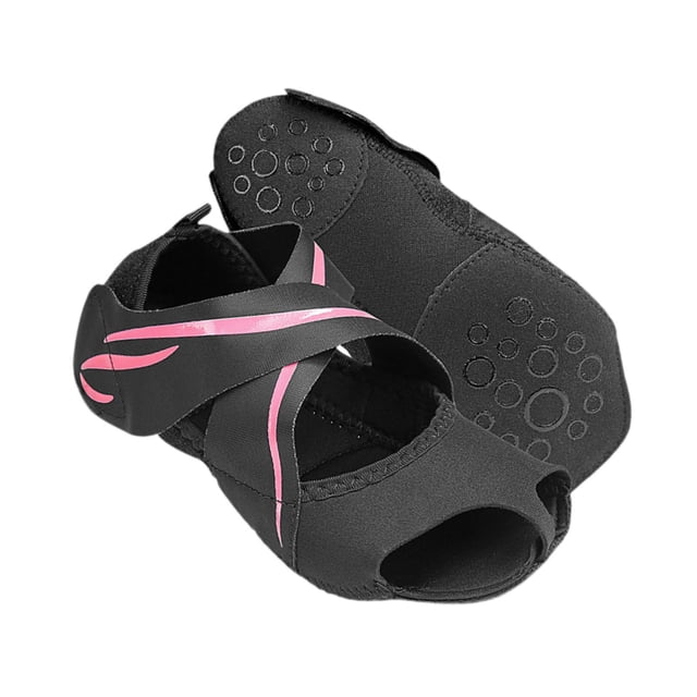 Calcetines de yoga, calcetines antideslizantes, calcetines deportivos transpirables antideslizantes para mujeres, calcetines de piso sin dedos con Rosa