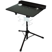 DENEST Tattoo Work Table Tattoo Tray Mobile Work Station Stand Removable Adjustable With Tripod Base Black