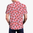 thumbnail image 4 of Balery Strawberry Printed Men’s Short Sleeve Polo Shirt, Midweight Men's Shirt,Golf Polo shirts -Small, 4 of 9