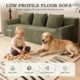 thumbnail image 3 of HSUNNS 71" 3 Setaser Sofa, Comfy Extra Deep Seat 3 Seater Couch for Living Room with Soft Upholstered, Free 3 Pillows, No Assembly Required, Green, 3 of 7