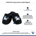 thumbnail image 6 of CTM Girl's Fuzzy Unicorn Slide Slippers, 6 of 6