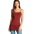thumbnail image 3 of ShezPretty Women's Basic Cami with Adjustable Spaghetti Straps Tank Top (2XLarge, Burgundy), 3 of 4