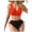 01#Orange, variant on Babysbule Bikinis, Solid Color, Pleated Swimsuit Sets & Bra, 2-Piece, Women's