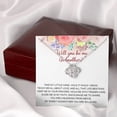 thumbnail image 3 of Godmother Proposal Necklace Gift • Will You Be My Godmother • Gift for Godmother - Love Knot Necklace - Message Card & Gift Box, 3 of 5
