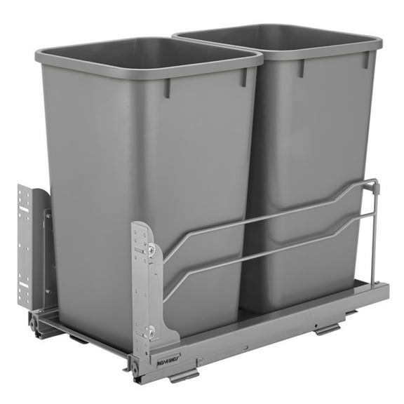 Rev-A-Shelf Double 27 Quart Pullout Kitchen Waste Container