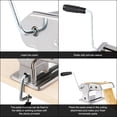 thumbnail image 4 of 150 Pasta Machine, Made in Italy, Includes Cutter, Hand Crank, and Instructions, Stainless Steel, 4 of 7