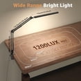 thumbnail image 3 of Upgrade Swing Arm LED Desk Lamp with Clamp, 80 Beads, 5 Color Modes & 11 Brightness Levels, 360° Adjustable Arm, Eye-Caring Light CRI95, Timer Memory Function, for Office, Study, Crafting, 3 of 6
