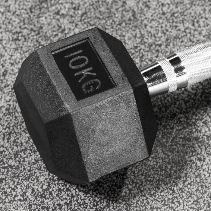 METIS Hex Dumbbells [Pair] | Premium Rubber-Coated Free Weights for Home & Gym Workouts | Full Set & Rack Available [5.5lbs – 110lbs]