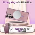 thumbnail image 2 of Magnetic Clear case for Samsung Galaxy S23 Ultra with MagSafe Case, [Camera Lens Protector & Compatible with MagSafe] Electroplated Soft TPU Shockproof Anti-Scratch Phone Case-Pure Gold, 2 of 13