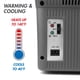 thumbnail image 3 of Wagan EL6214 Personal Thermoelectric Cooler/Warmer, 14 Liter Capacity, Portable Electric Car Cooler with 12/24V DC, 12V Small Fridge for Car, RV, and Camping Use, UL Listed, 3 of 8