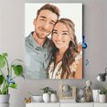 thumbnail image 4 of Couple Portrait Canvas Wall Art 15.75x11.81 Inches, 4 of 8