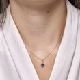 thumbnail image 3 of ANGARA Natural Pear-Shaped Tanzanite and Diamond Loop Pendant in 14K Yellow Gold for Women (Size-7x5mm) | December Birthstone, Anniversary, Jewelry Gift for Women | Natural Tanzanite Necklace, 3 of 8