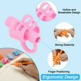 thumbnail image 3 of Uxcell 3 Pcs 3 Fingers Handwriting Pencil Grippers, Pink, Green, Light Blue, 3 of 6