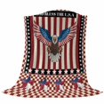 thumbnail image 6 of Independence Day Blanket Soft Cozy Warm Throw Blanket for Couch, Plush Fuzzy Flannel Fleece Blankets for Sofa, Eagle U.S Flag Red Blue Stripes Retro Bed Blankets Lightweight Gifts for Women, 40"x50", 6 of 9