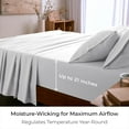 thumbnail image 4 of Mellanni 6 Piece Bed Sheet Set Brushed Microfiber, Extra Deep Pocket, Full, White, 4 of 7