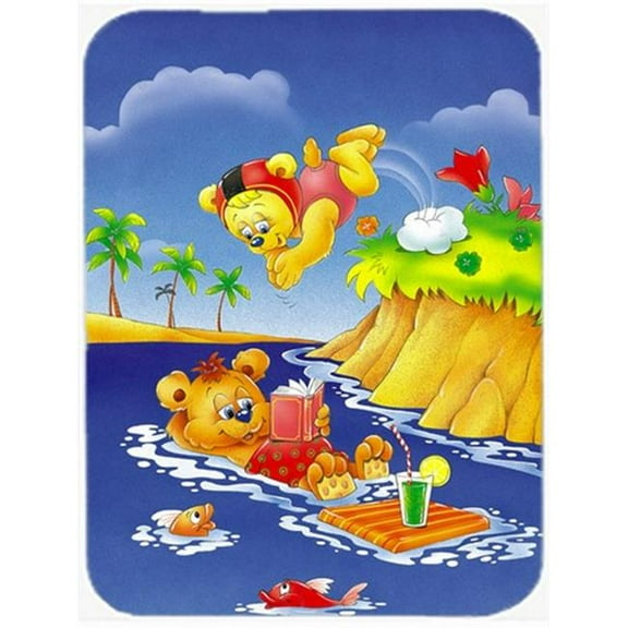 Teddy Bears Swimming & Diving Mouse Pad, Hot Pad or Trivet