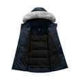 thumbnail image 3 of KVE Women's Hooded Warm Winter Coat Quilted Thicken Puffer Jacket with Removable Hood Navy Medium, 3 of 9