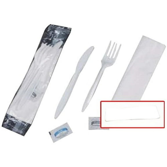 Imports Ipack Solutions Medium Weight Cutlery Kit White | 500/Case