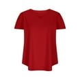 thumbnail image 5 of fatyb Plus Size Tops for Women Crisscross V Neck Short Sleeve Tunic Shirts Loose Casual Summer Blouses, 5 of 7
