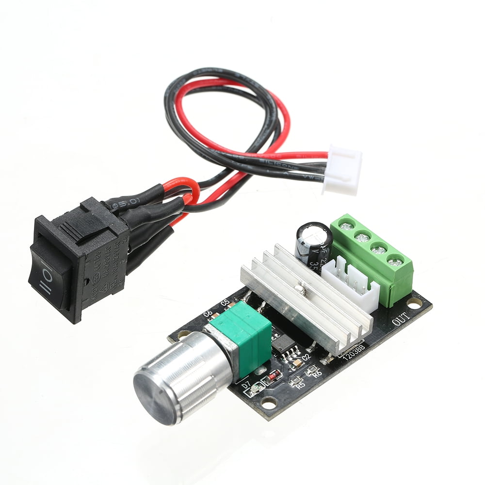 DC12V-24V 3A-6A PWM Unidirectional DC Motor Speed Controller for DIY Accessories 